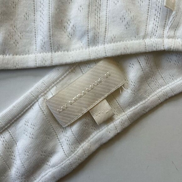 MY MUM MADE IT Pointelle Tie Long Sleeve Crop M-L - Picture 4 of 8